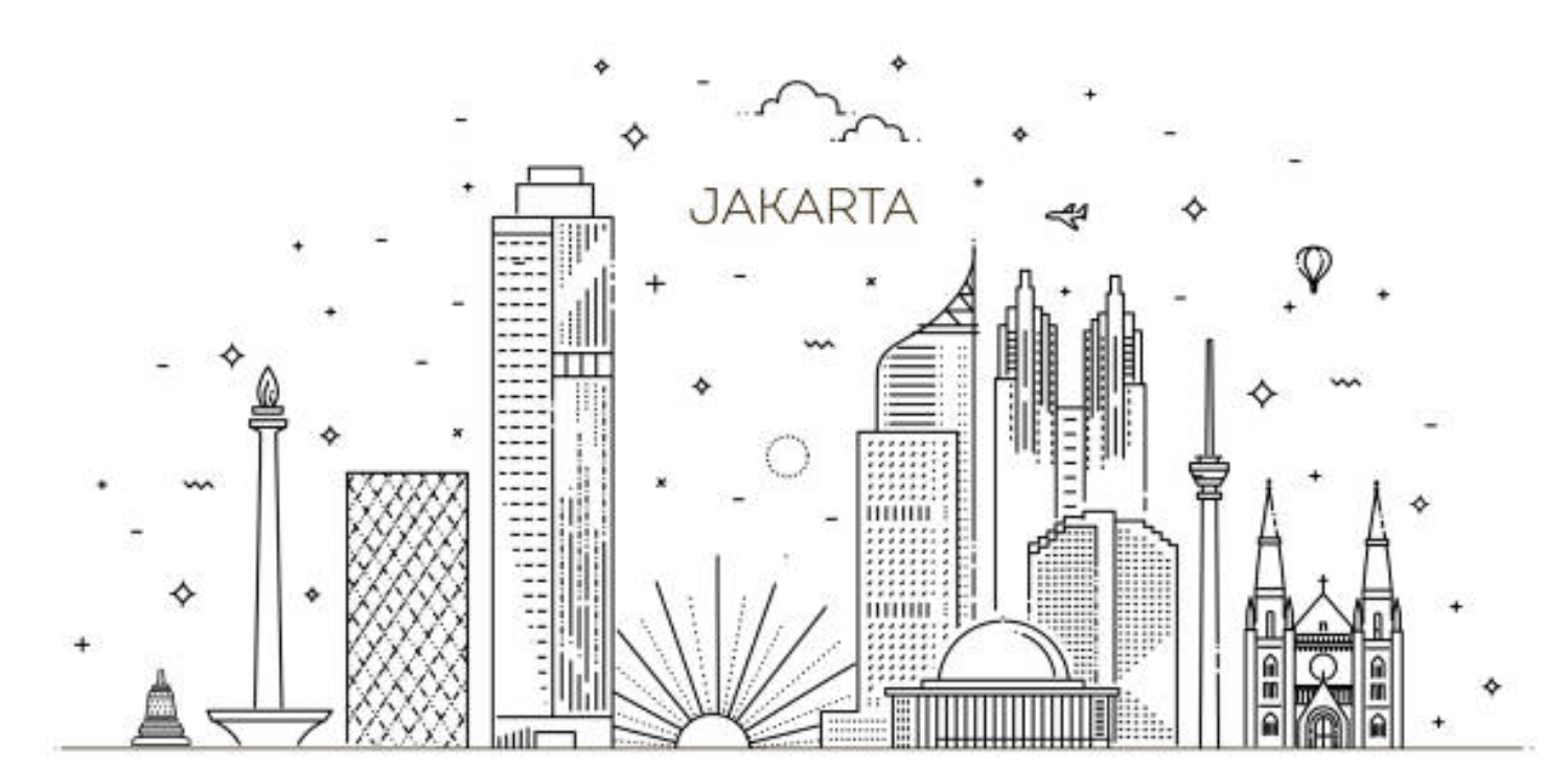Lukisan/Ilustrasi Skyline Jakarta